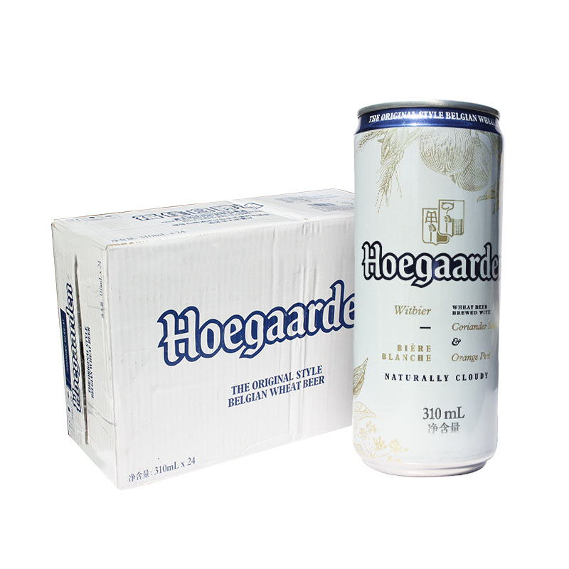 福佳（Hoegaarden）啤酒 白啤酒比利时风味 310ml*4听*6组