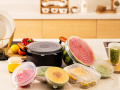 家用食品级硅胶密封盘子盖保鲜盖通用冰箱碗碟多功能圆形万能碗盖